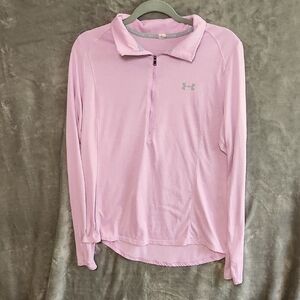 Under Armour Lavender Quarter-Zip Top. Size Large